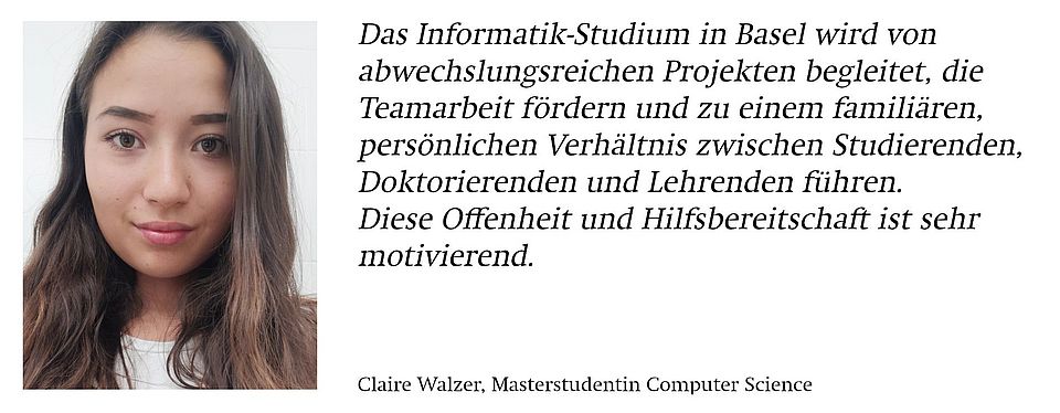 Claire Walzer Masterstudentin Computer Science